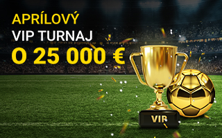 Aprílový VIP turnaj o 25 000 eur + 550 free spinov!