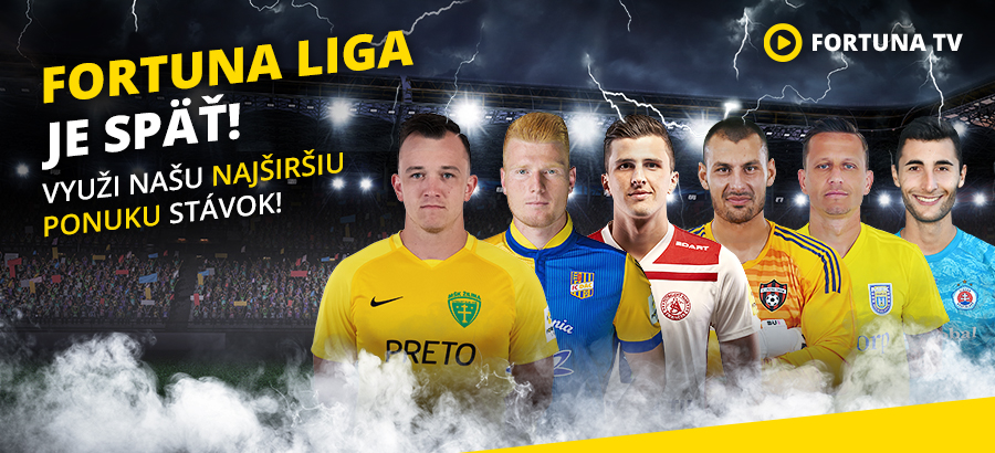 Stav si na Fortuna ligu a sleduj zápasy naživo na FORTUNA TV!