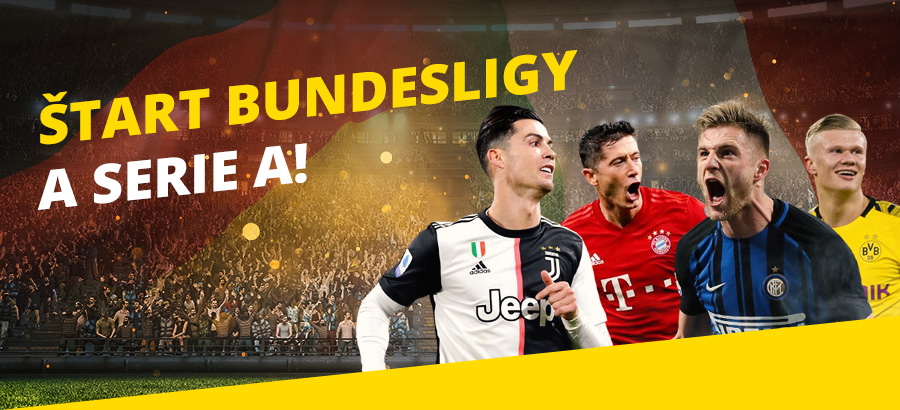 Stav si na futbalové TOP ligy! Začína už aj Bundesliga a Serie A!