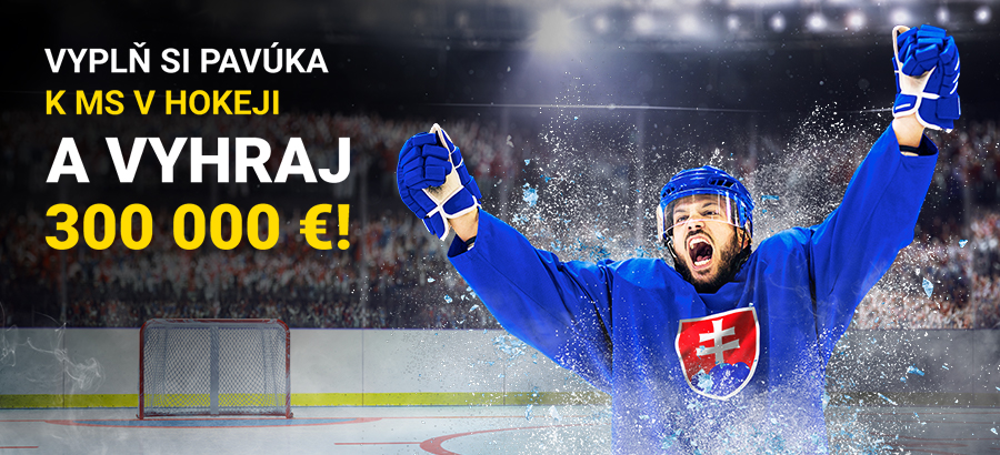 Vyplň si pavúka k MS v hokeji a vyhraj 300 000 €!