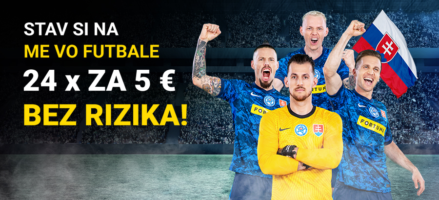 Stav si na ME vo futbale 24 x úplne bez rizika!