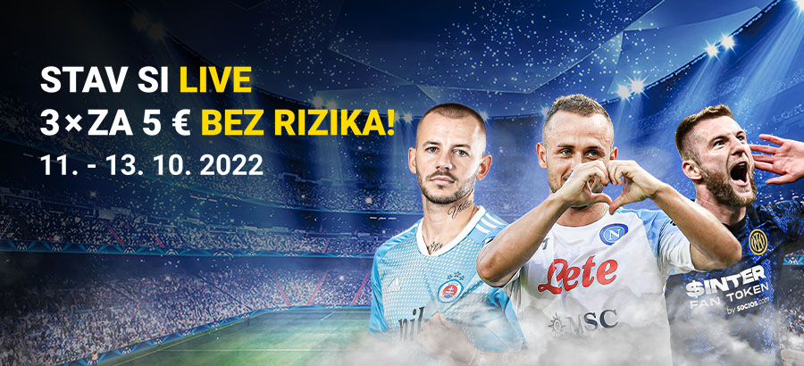 Stav si na pohárovú Európu LIVE bez rizika!
