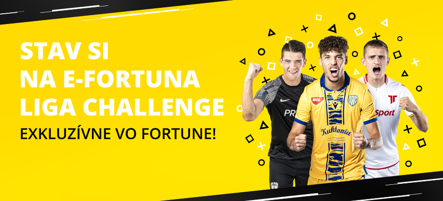 Ktorý fortunaligista bude najlepší v hre FIFA 23? Stav si na e-Fortuna liga Challenge!