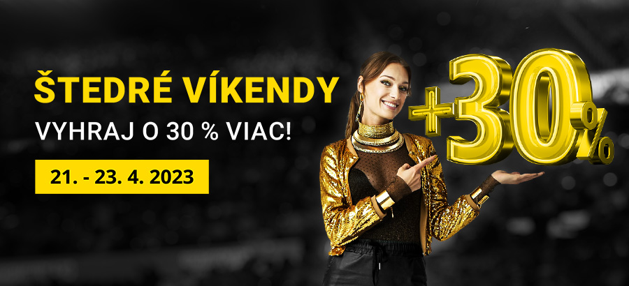 Vyhraj počas Štedrých víkendov s Fortunou až o 30 % viac!