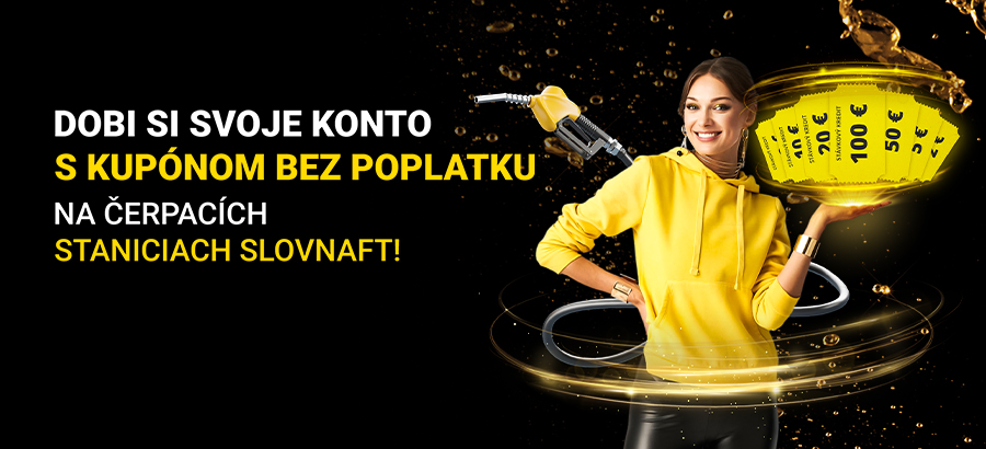 Dotankuj si svoje hráčske konto kupónmi už aj na čerpačkách Slovnaft!
