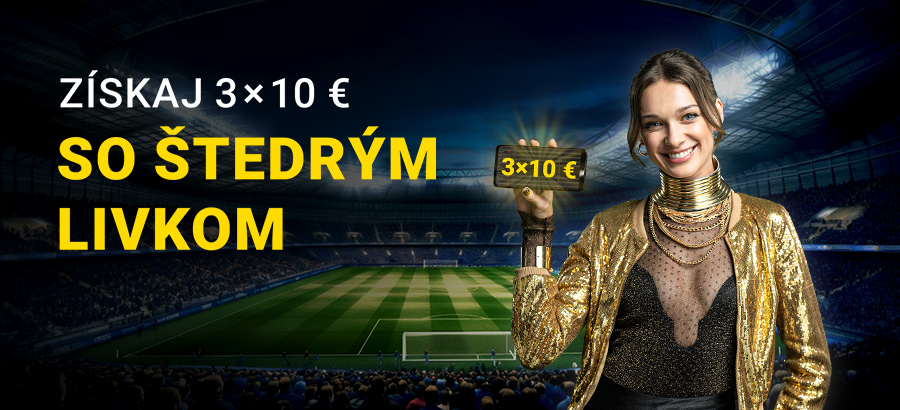 Získaj počas troch dní až 3 × 10 eur so Štedrým LIVKOM!