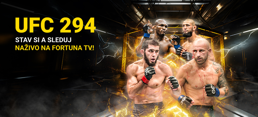 Stav si na nabitý turnaj UFC 294 a sleduj všetky zápasy naživo!