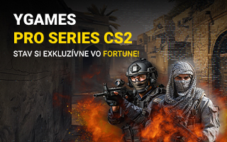 Stav si na YGames PRO Series CS2 a sleduj zápasy exkluzívne vo Fortune!