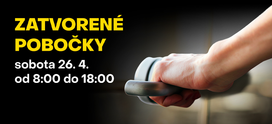 Naše pobočky budú počas štátneho smútku zatvorené