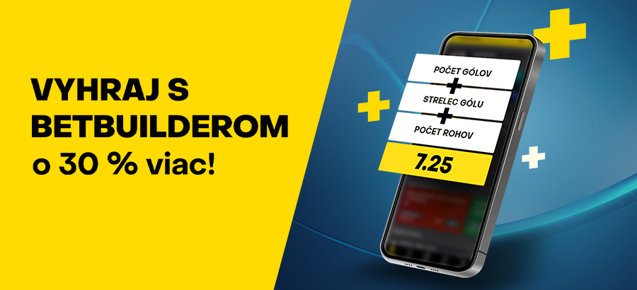 Vyhraj s Betbuilderom o 30 % viac!