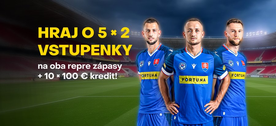 Poznáme výhercov vstupeniek na repre zápasy a 100-eurových kreditov!